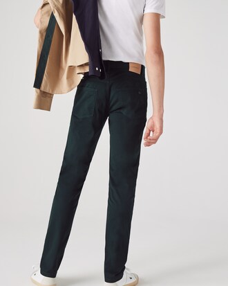 Pantalones slim fit con 5 bolsillos en algod&oacute;n stretch para hombre