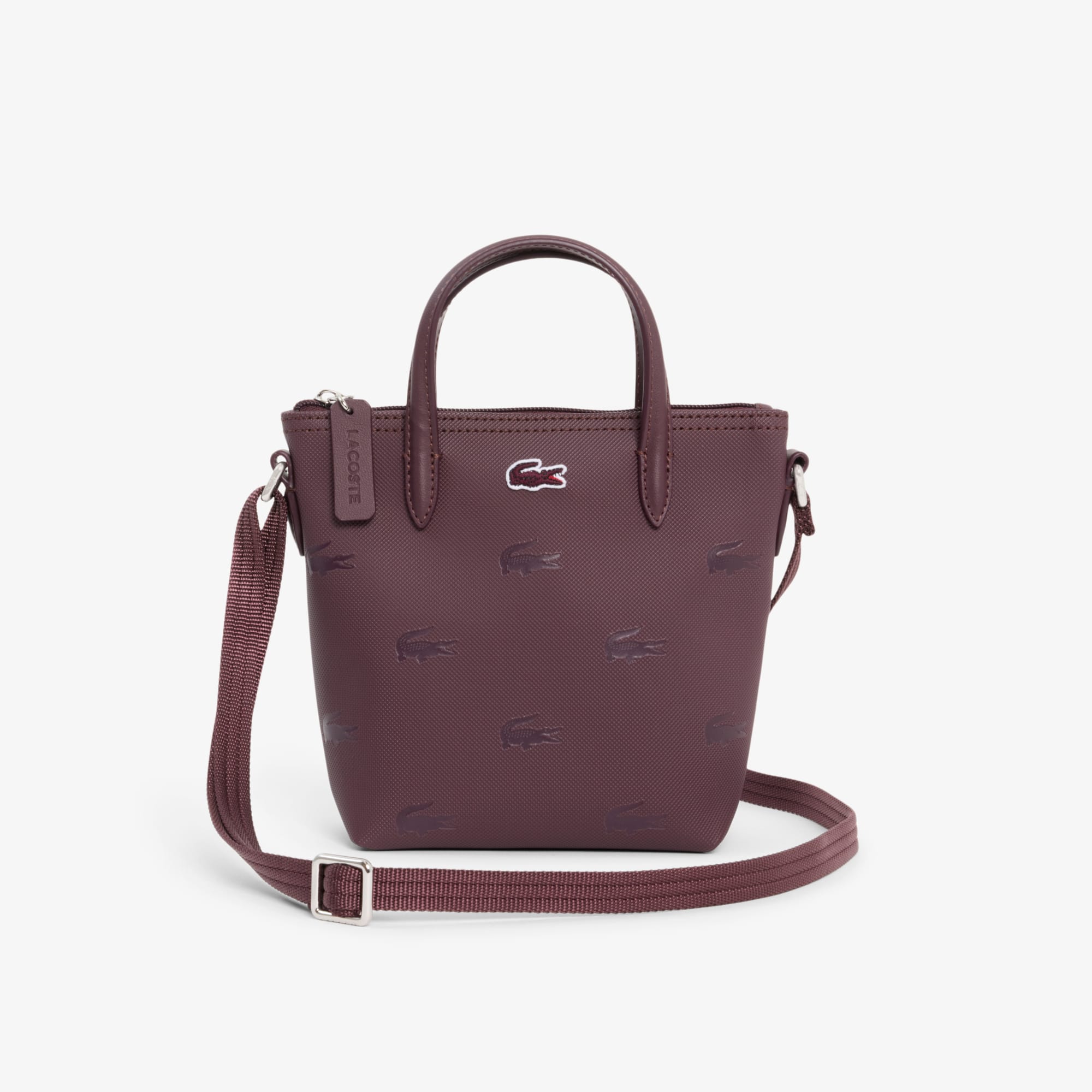 Lacoste Mini Zipped Tote - One Size In Purple