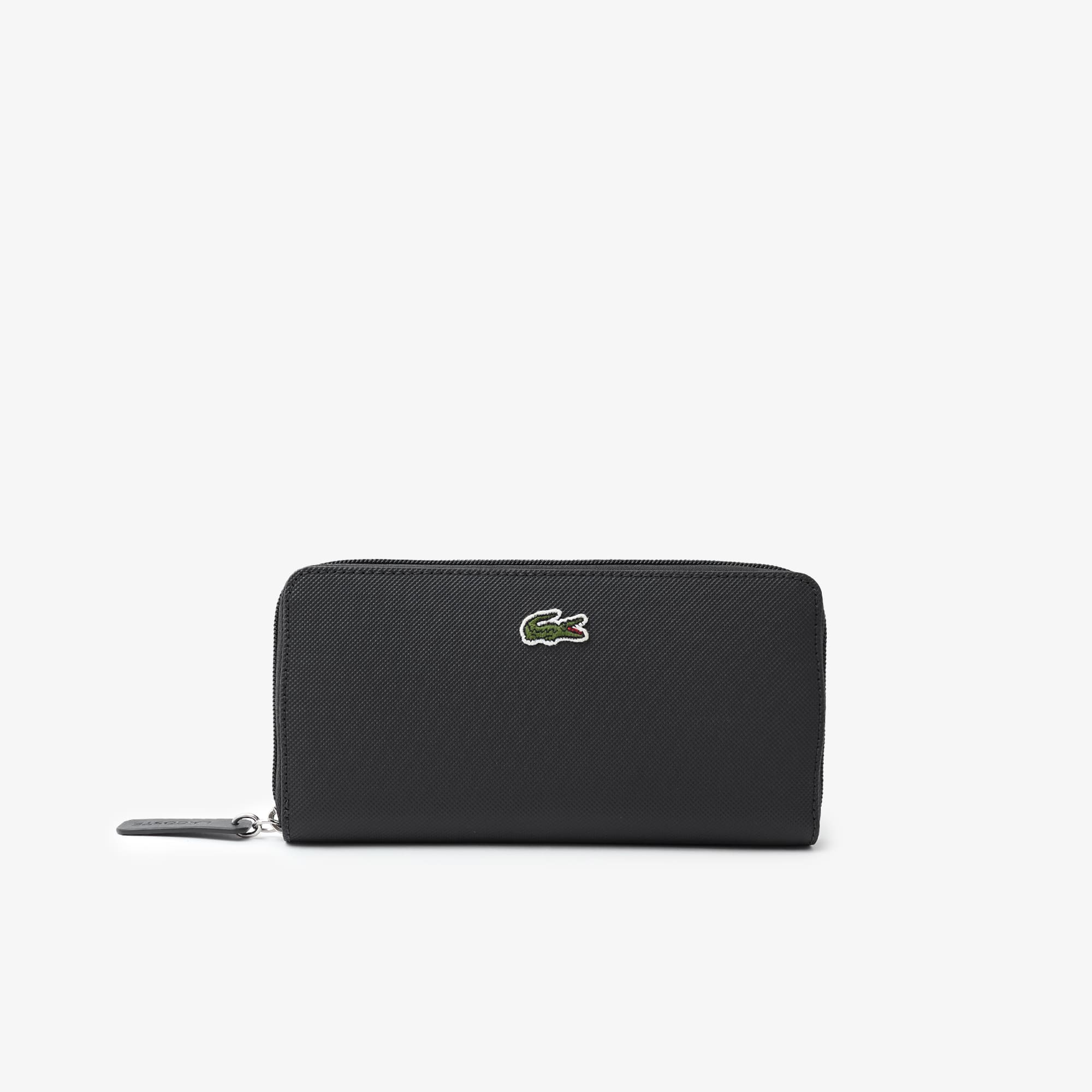 Lacoste L.12.12 Concept Large Zip-up Billfold - One Size In Black