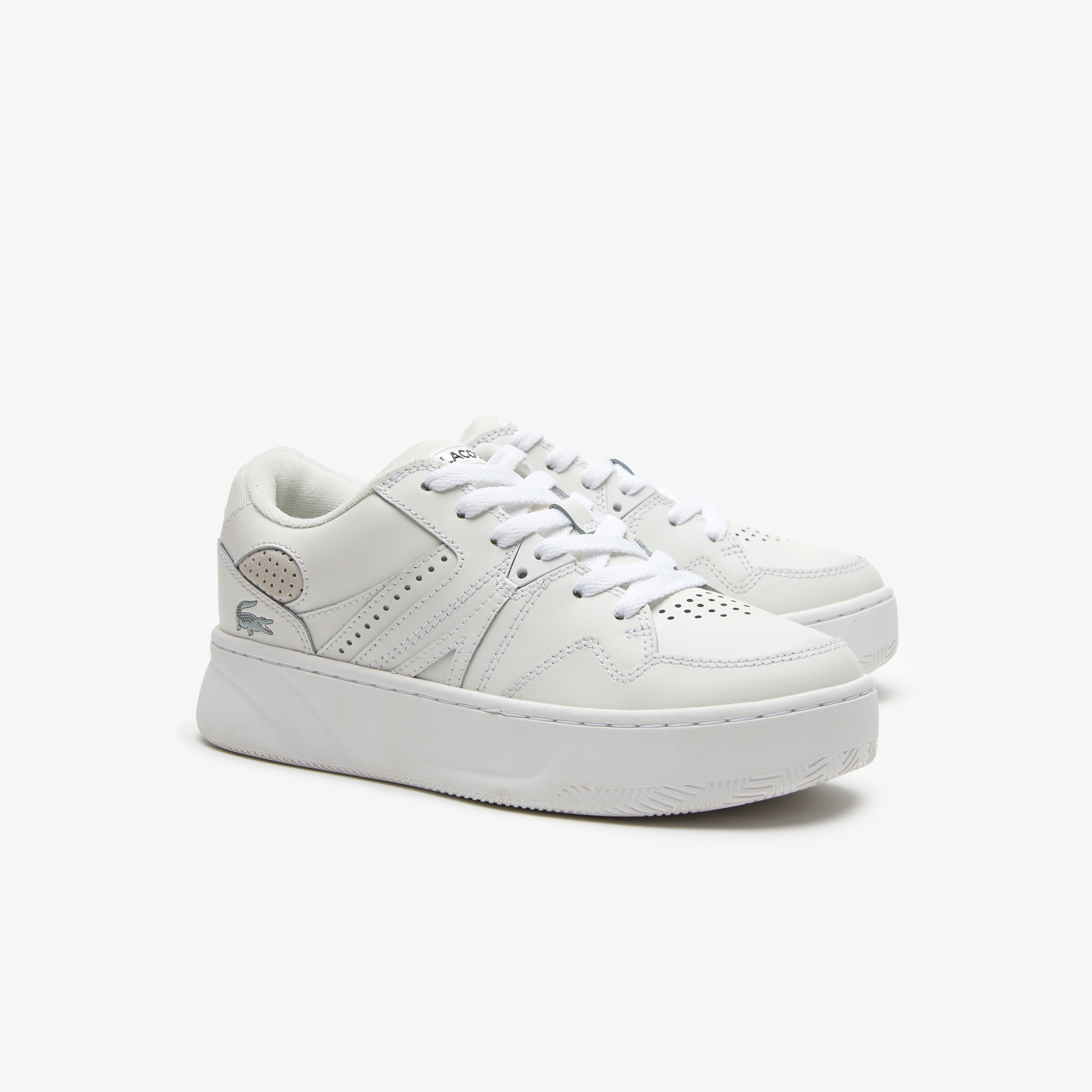 lacoste leather trainers womens