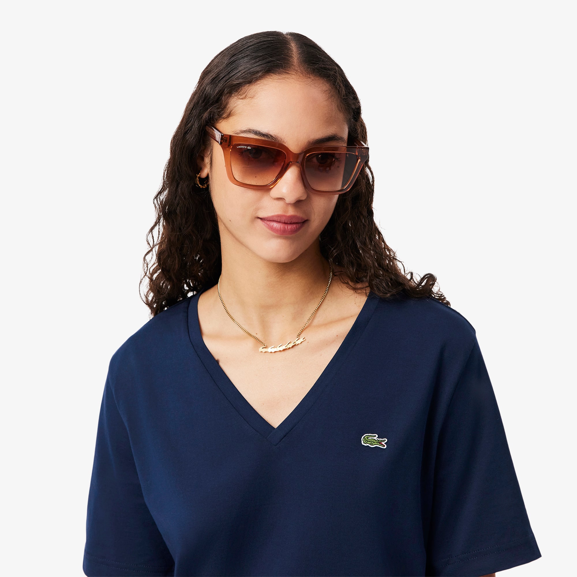 Women's Relaxed Fit Soft Cotton V-Neck T-Shirt