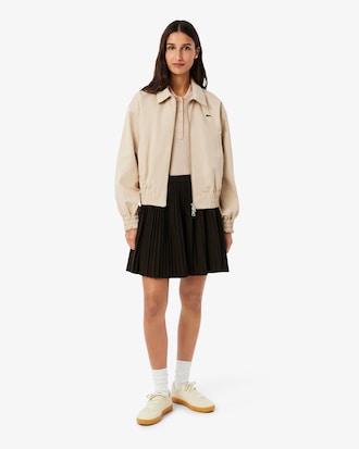 3D Rib Knit Polo Collar Merino Wool Sweater