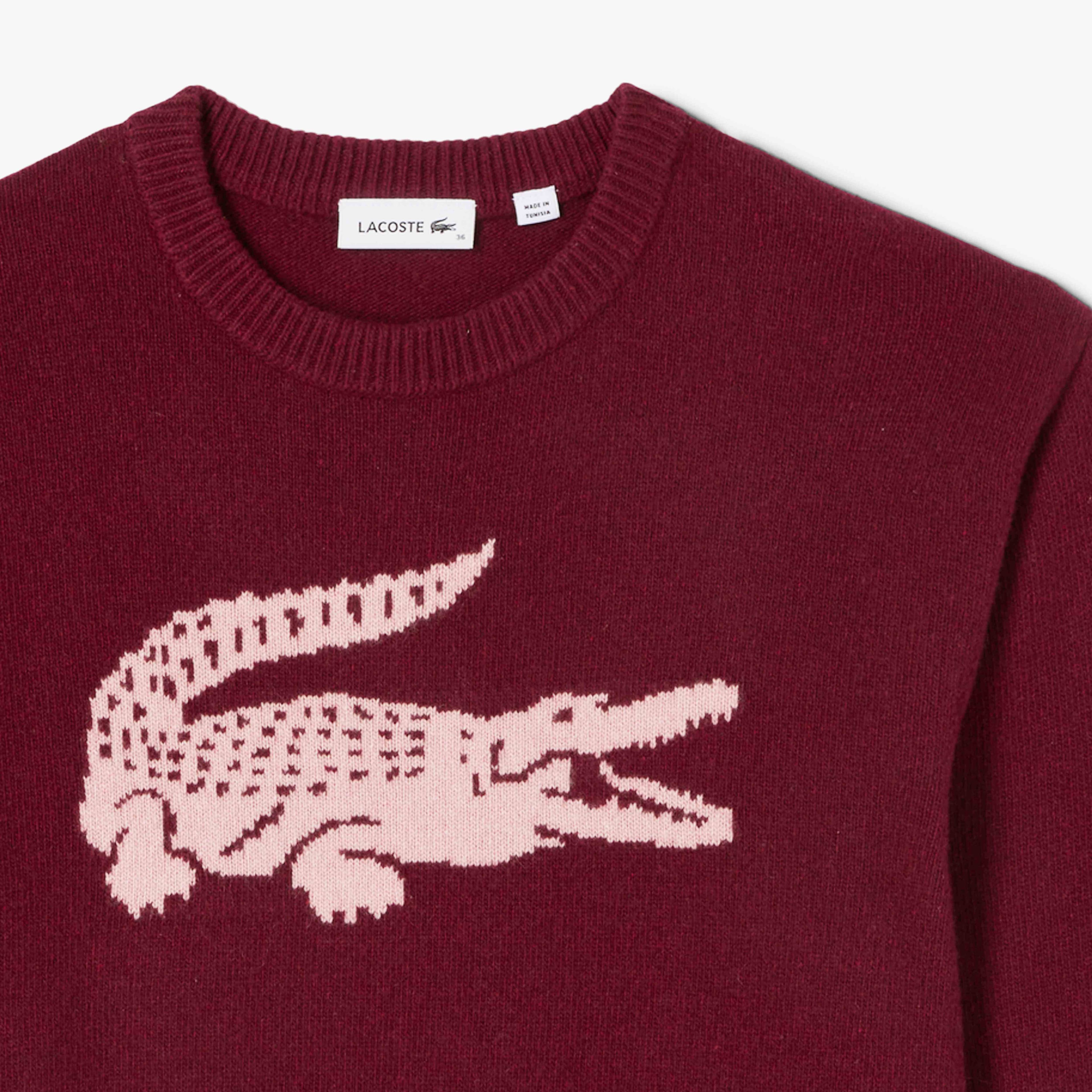 トップス LACOSTE Women's Lacoste x Bandier Contrast Crocodile Sweater