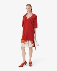 Robe col polo Piqu&eacute; soie D&eacute;fil&eacute;