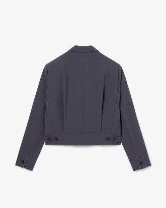 Runway Cropped Jacquard Tailored Jacket