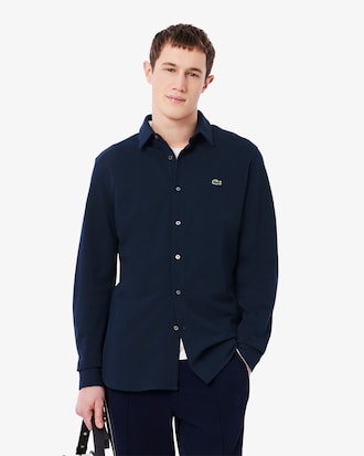 Slim Fit Cotton Piqué Shirt