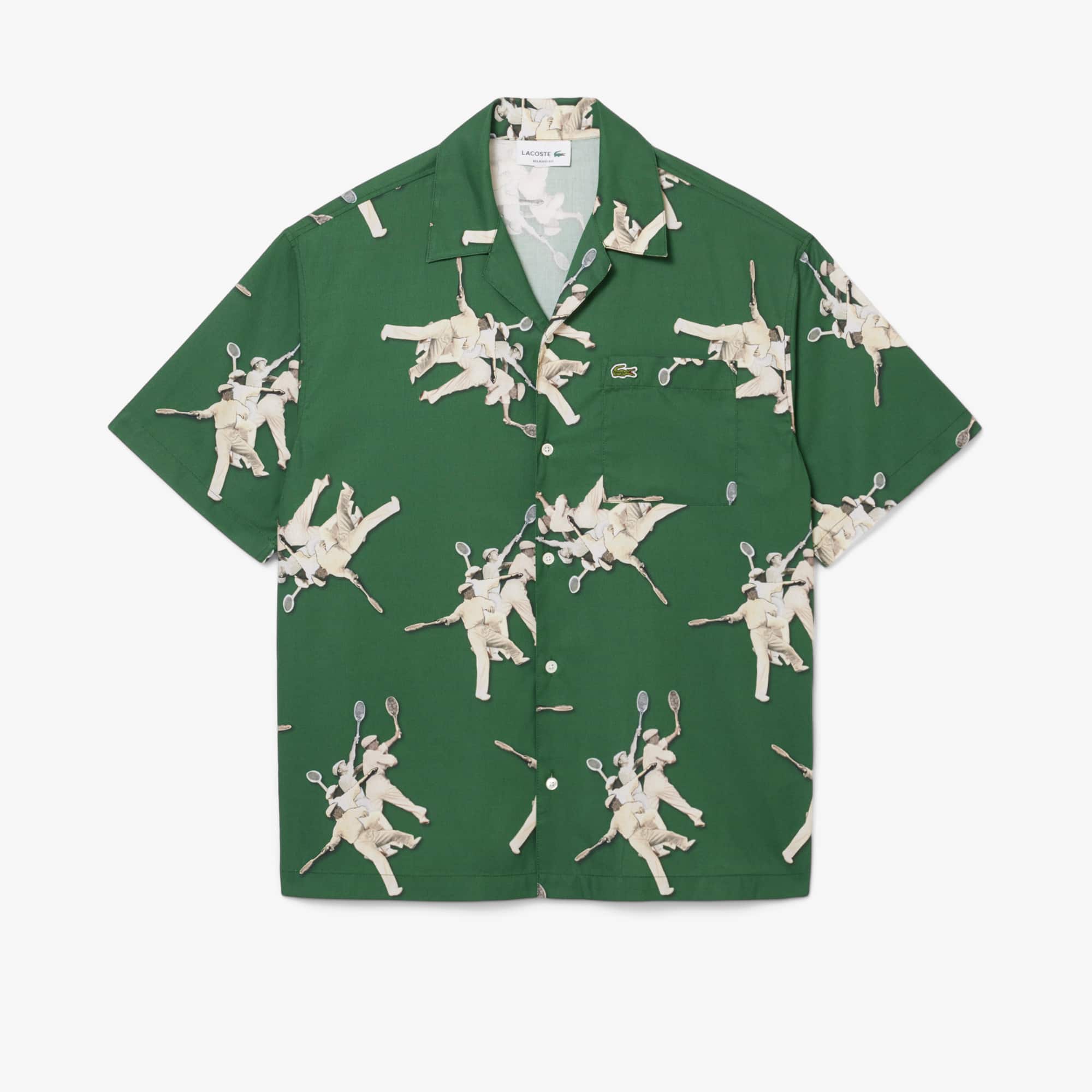 ご予約品です新品 2025 Rene ❁ Relaxed Blouse 38 Men's Relaxed Fit René Lacoste Print Shirt - Men's Collection