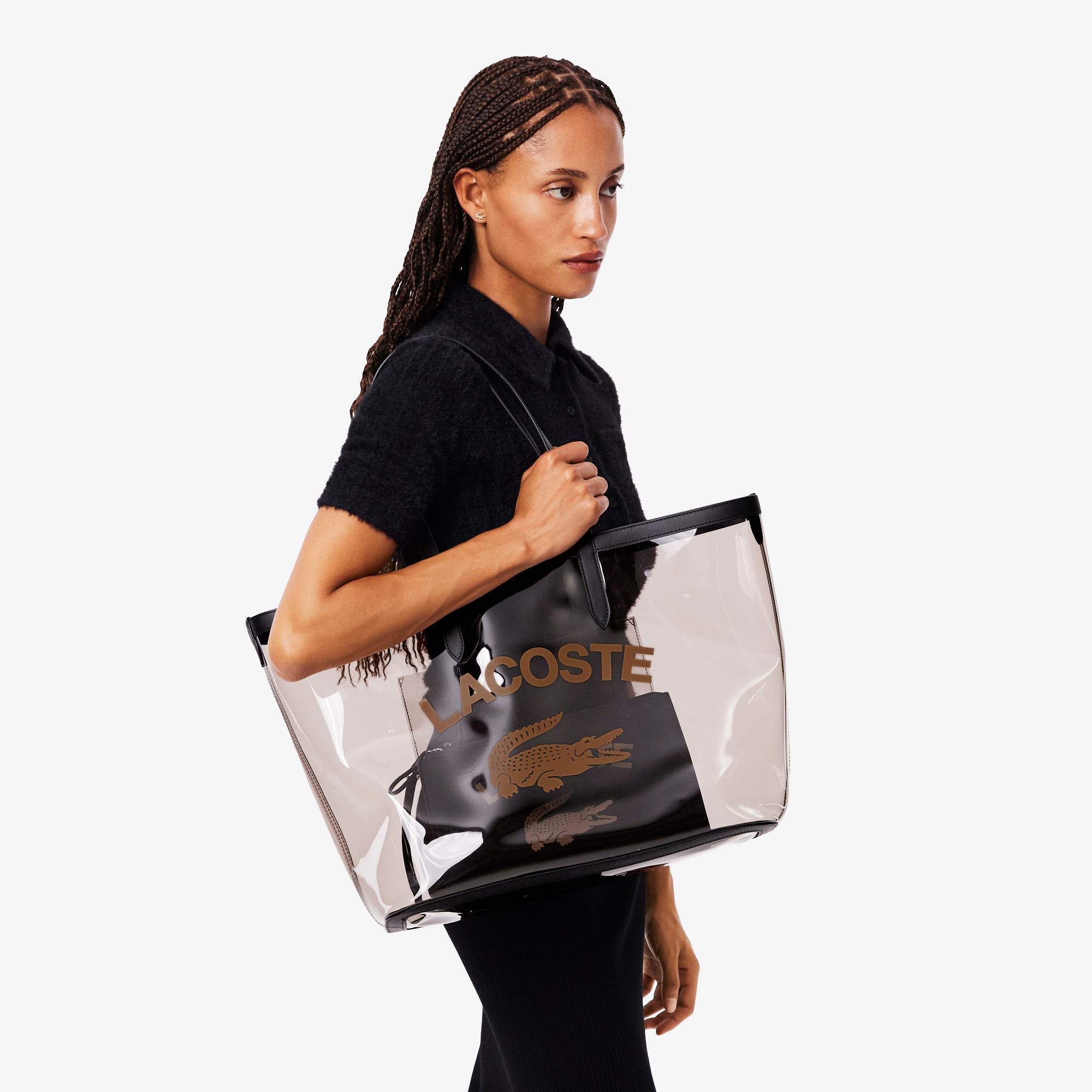 Women's Large Anna Transparent Grained Tote - Bags - New In 2026