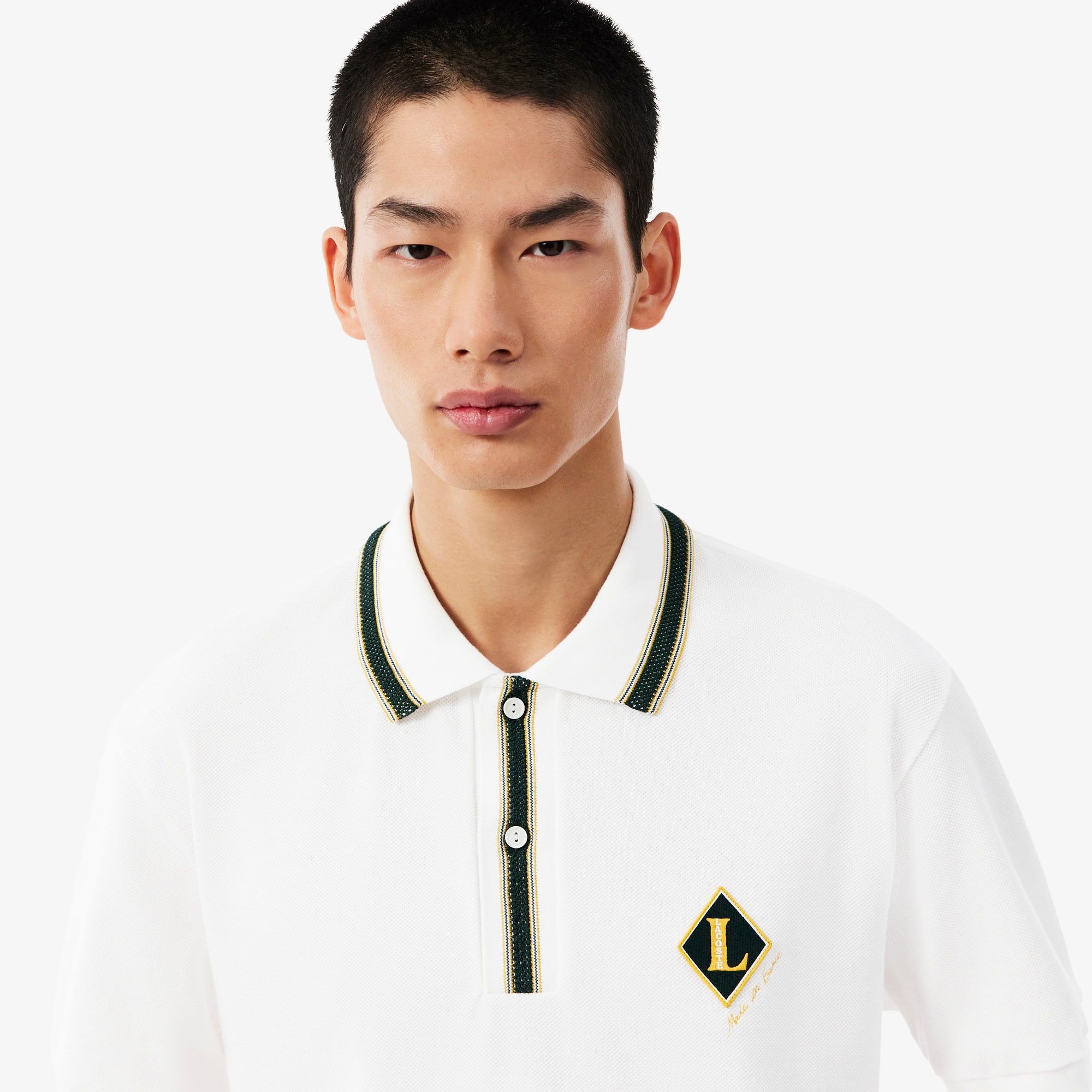 Classic Fit French Made Badge Accent Polo Shirt