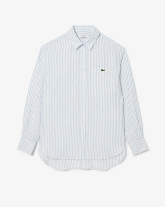 Women's Oversized Striped Linen Shirt