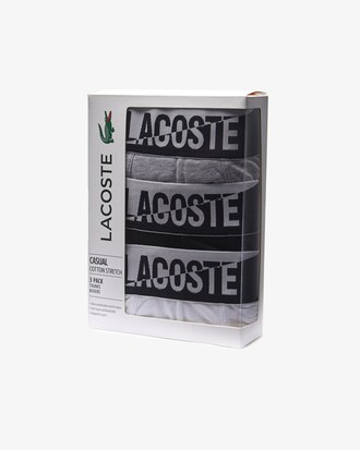 Lot de 3 boxers courts en coton stretch avec bande bicolore