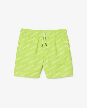 Traje de ba&ntilde;o de ni&ntilde;o Lacoste en poli&eacute;ster reciclado con estampado