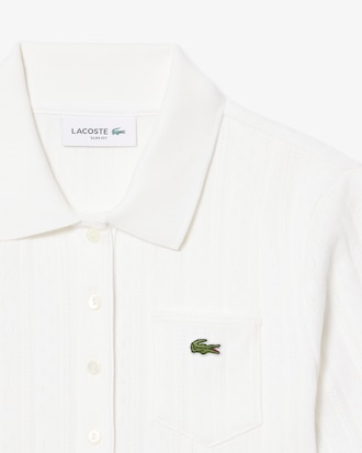 Slim Fit Pointelle Knit Polo Shirt