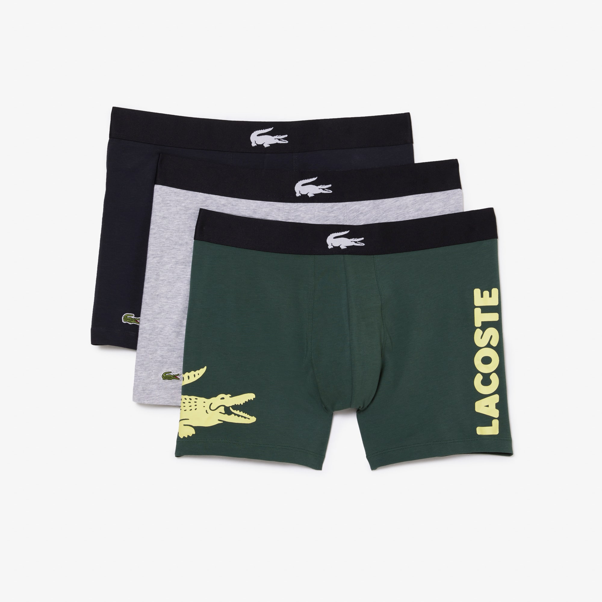 Men's 3-Pack Crocodile Waist Boxer Briefs - Underwear - New In
