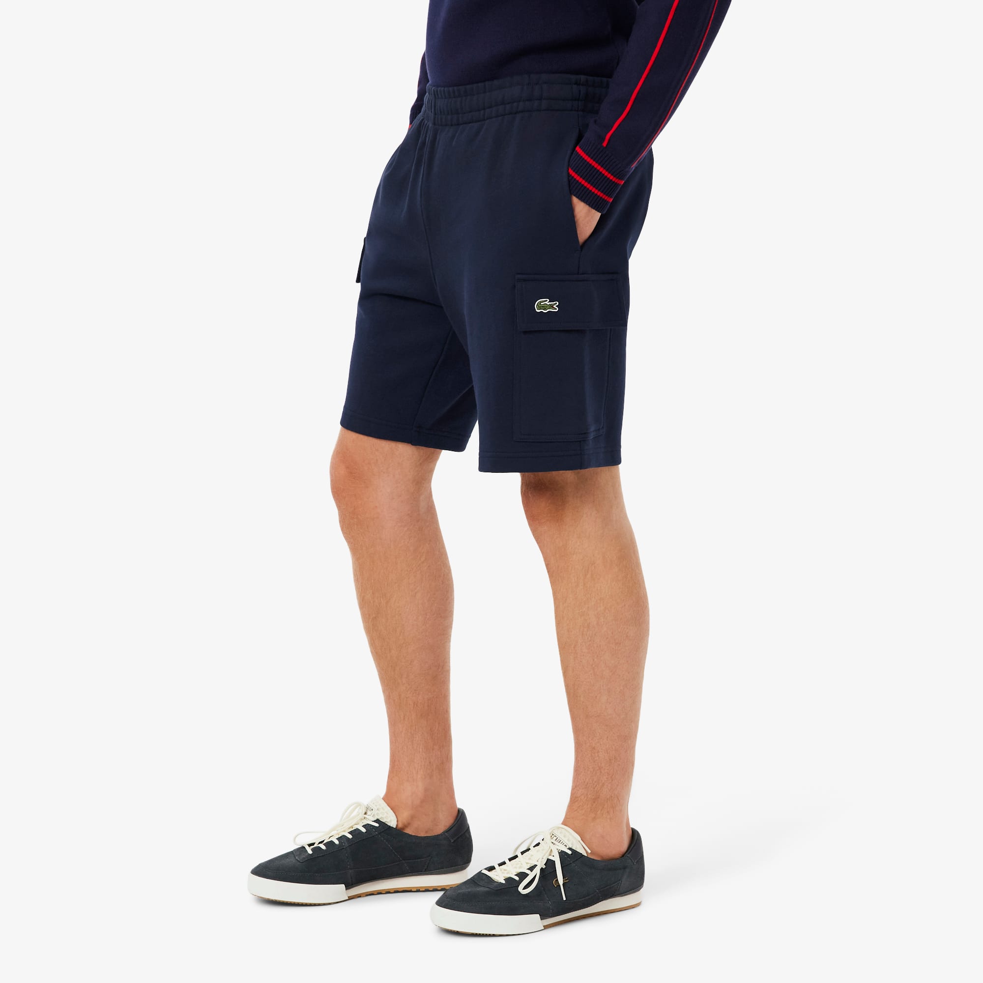 パンツ AEAE TRUNK LAYERED SWEATSHORTS [NAVY] aeae TRUNK LAYERED SWEATSHORTS クロップド丈 ハイウエスト ポケット