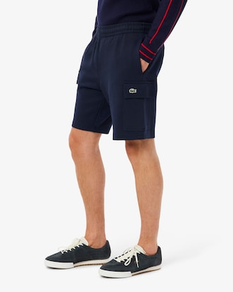 Shorts cargo de polar de algodón para hombre