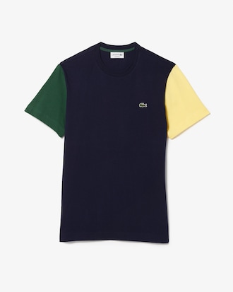 Men's Lacoste Regular Fit Colour-block Cotton Jersey T-Shirt