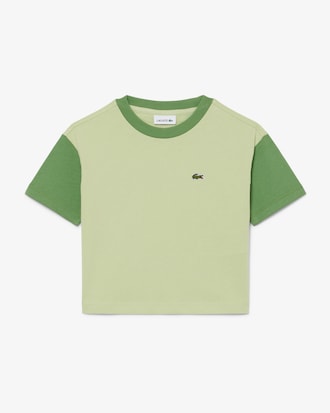 Contrast Trim Cotton T-Shirt