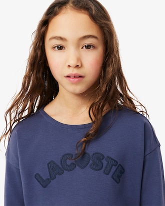 Playera de algod&oacute;n de manga larga con marca para ni&ntilde;o