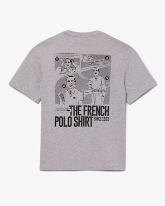 Playera de algodón pesado con estampado en la espalda