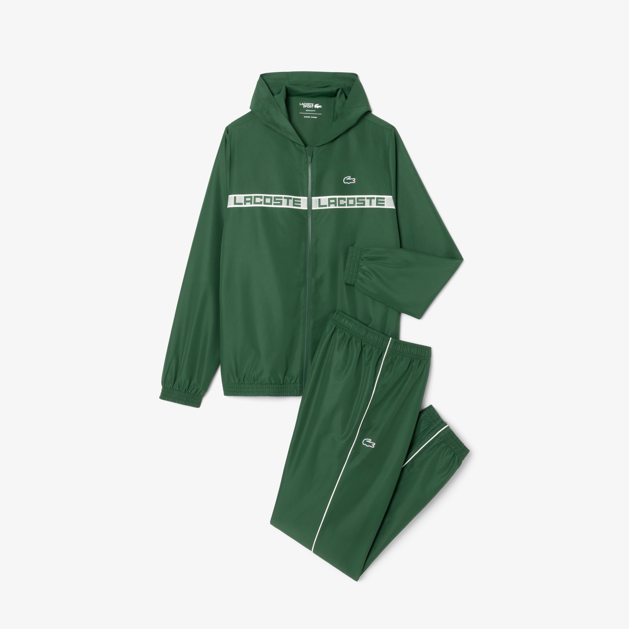 LACOSTE グリーン ジャージUS xs Men's Logo Stripe Tennis Tracksuit - Matching Sets - New In 2025