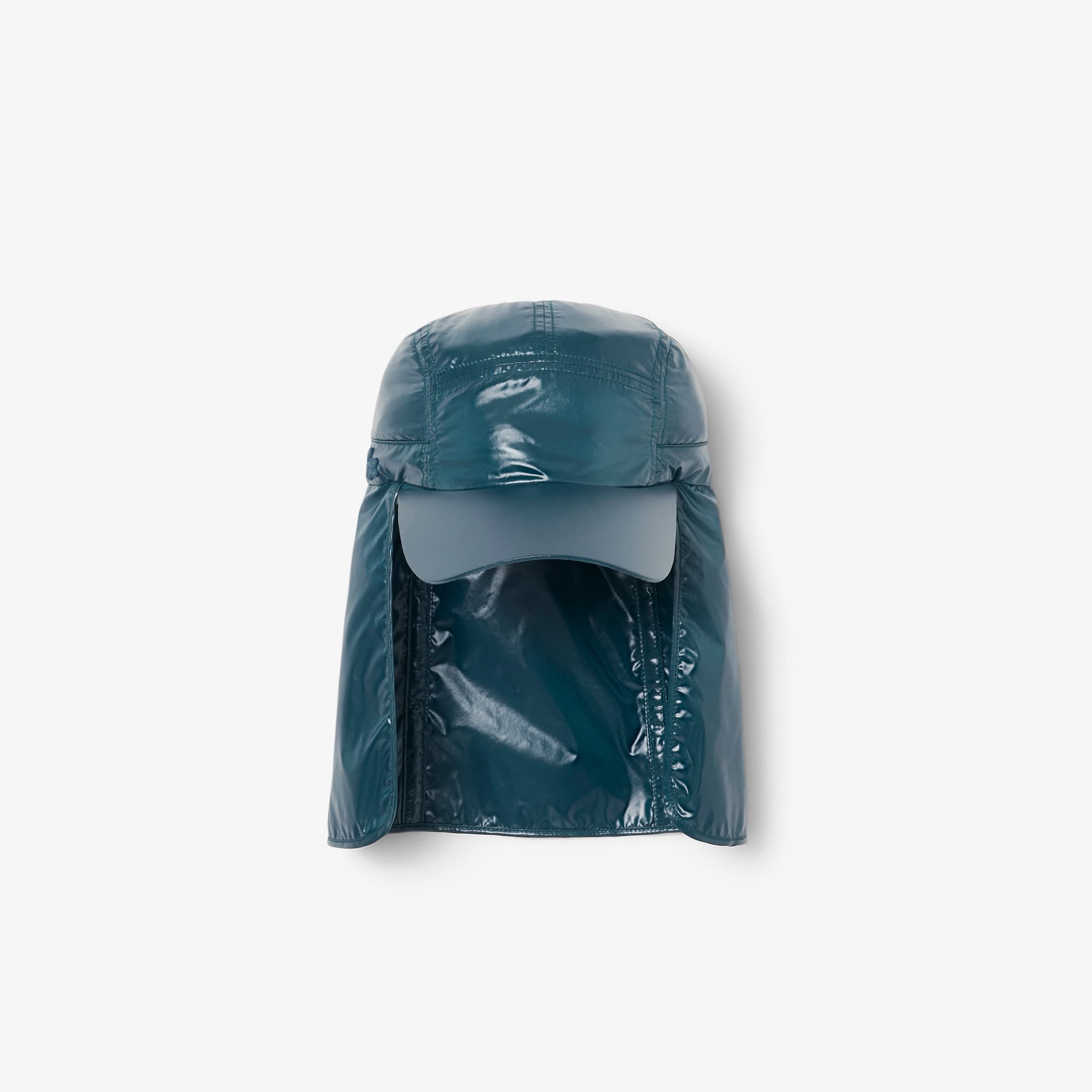 Lacoste Runway Glossy Taffeta Sahara Cap - One Size In Green