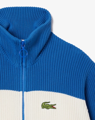 Women's Colorblock Zip-Up Cardigan