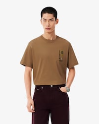 Printed Embroidery Accent Cotton Jersey T-shirt