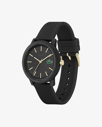 Montre homme Lacoste.12.12 3 aiguilles en silicone noir