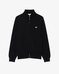 Men's Zip-Up High-Neck Cotton Sweater