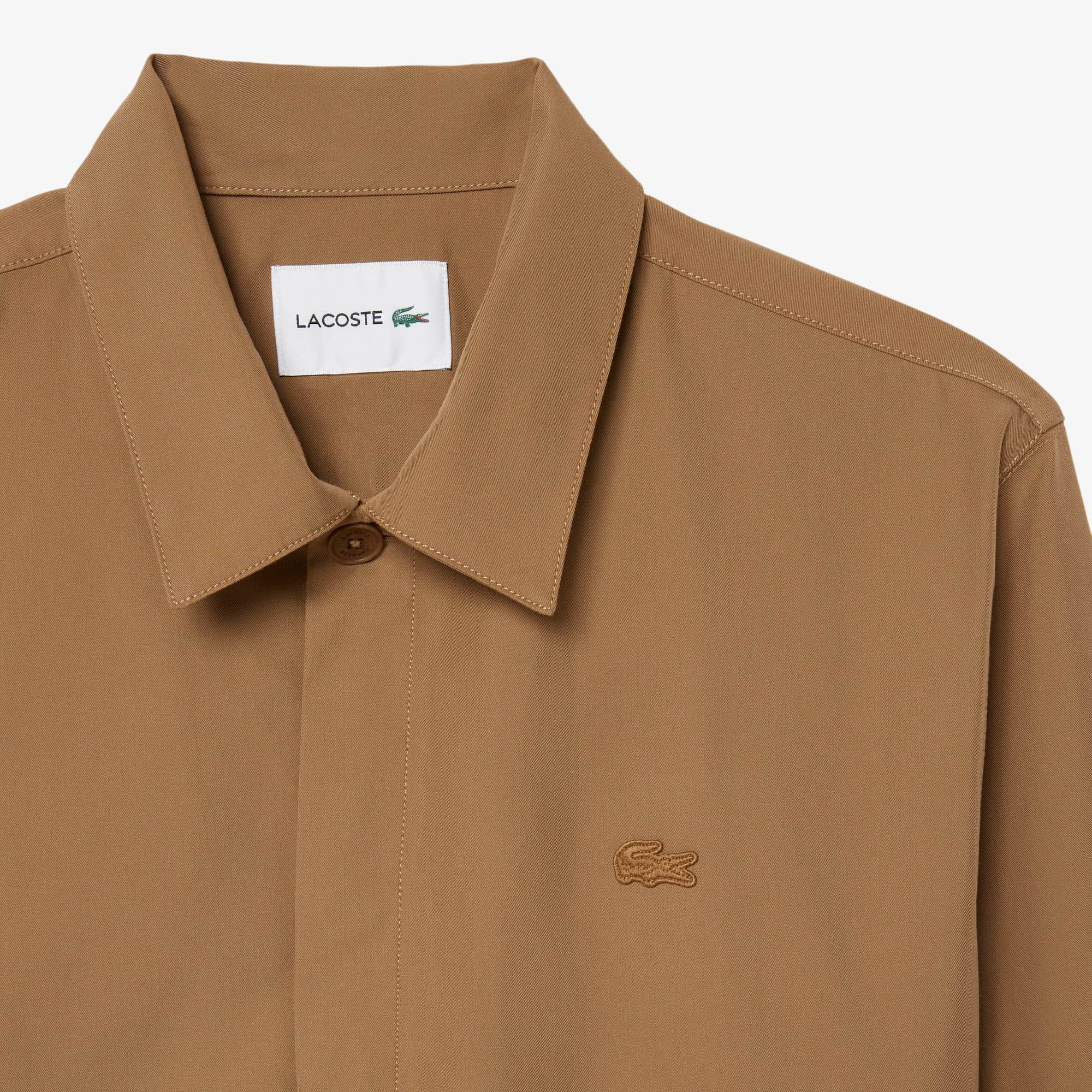 Cotton Blend Twill Overshirt