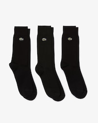 Pack de tres calcetines unisex de corte alto en piqué de algodón