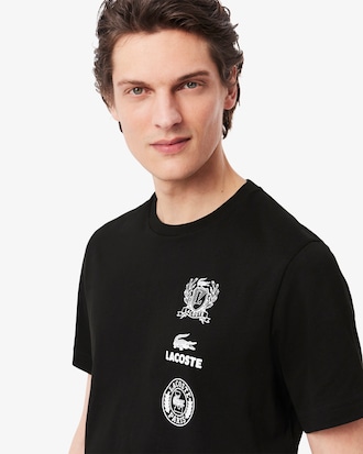 Playera para hombre de corte regular de punto estampado