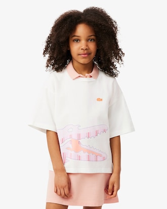 Crocodile Print Cotton T-Shirt