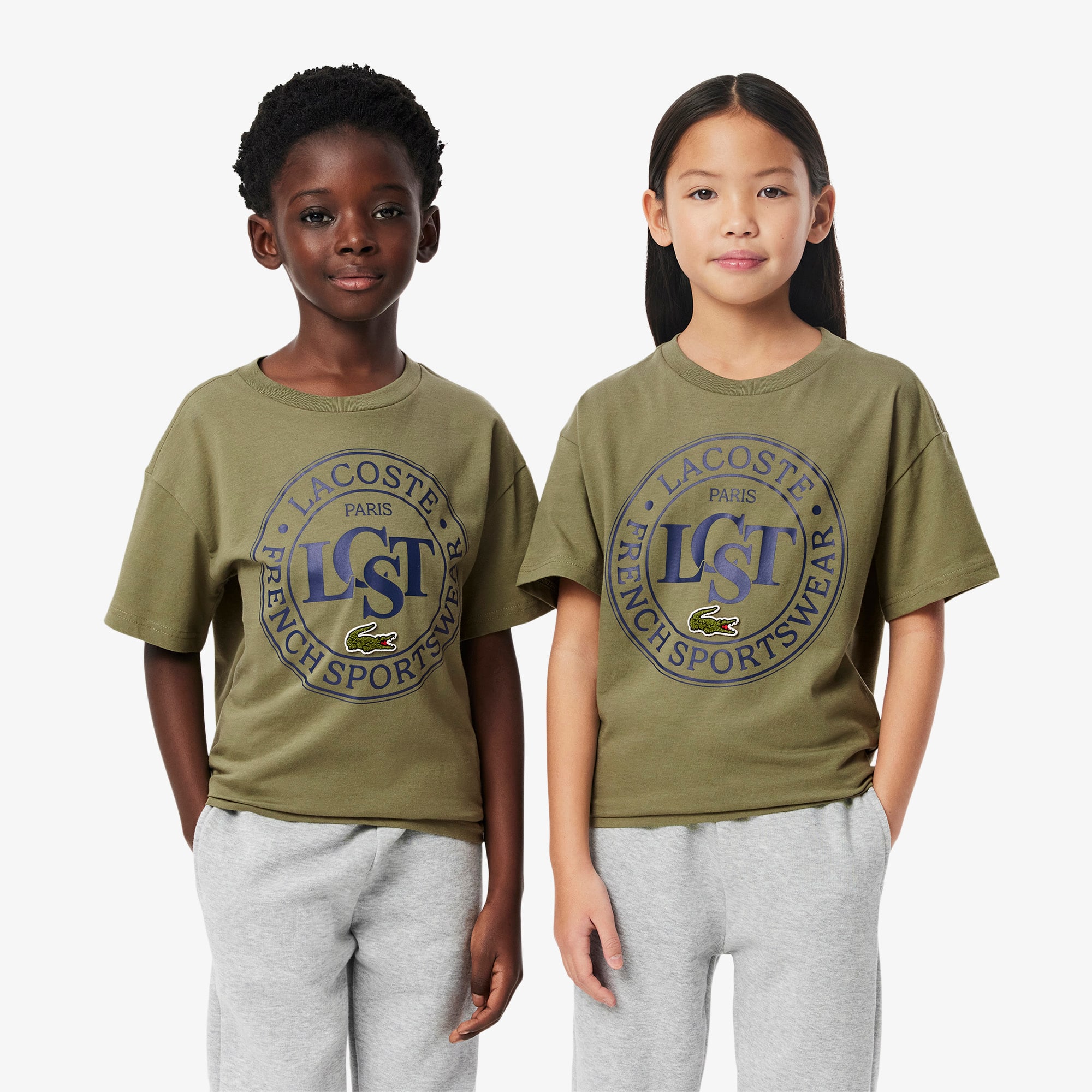Kids' Contrast Badge Cotton T-Shirt - Teens T-Shirts & Tops