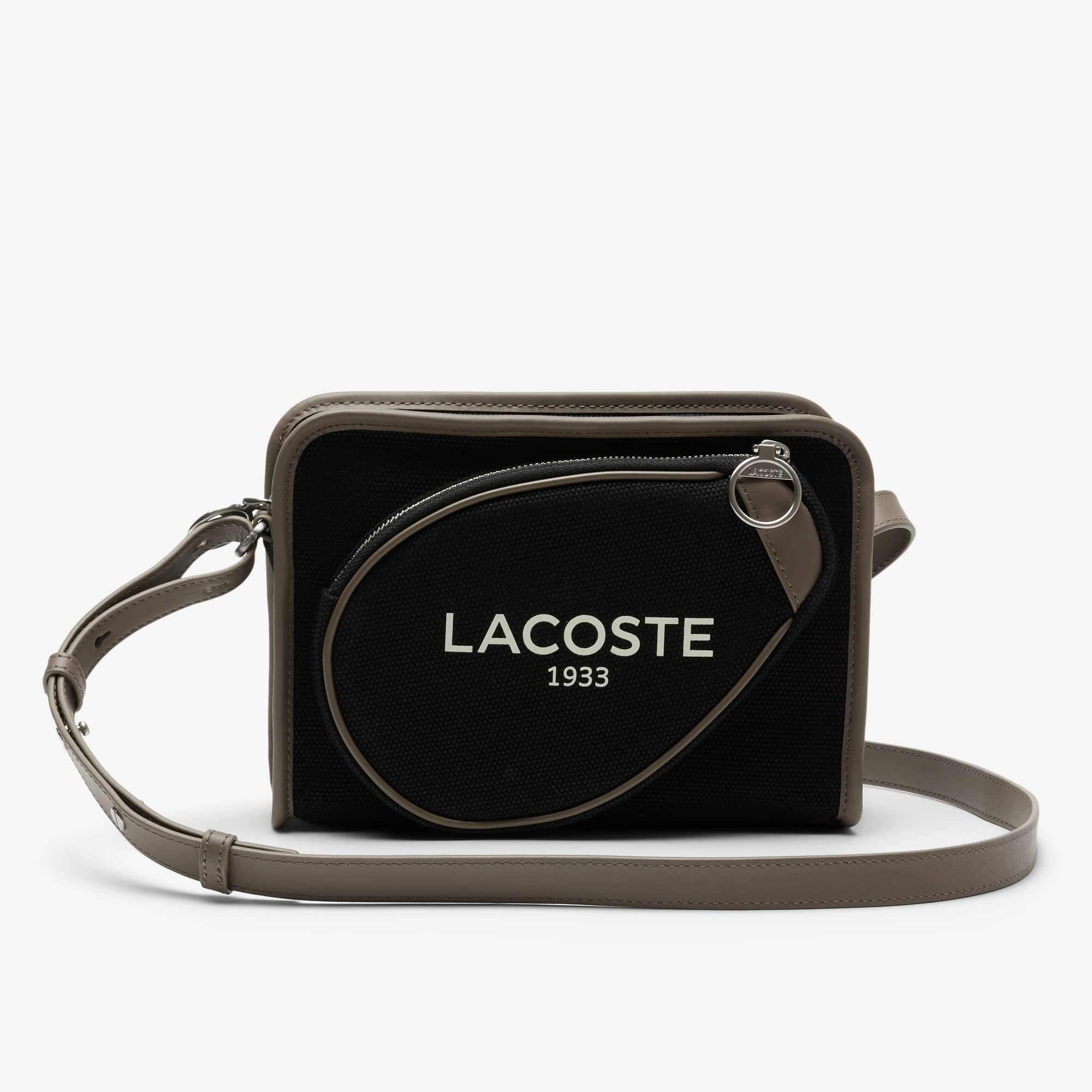 Lacoste Heritage Canvas Shoulder Bag - One Size In Black