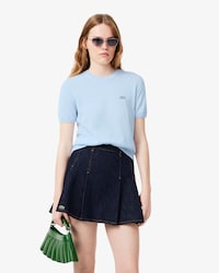 Short Sleeved 3D Knit Sweater