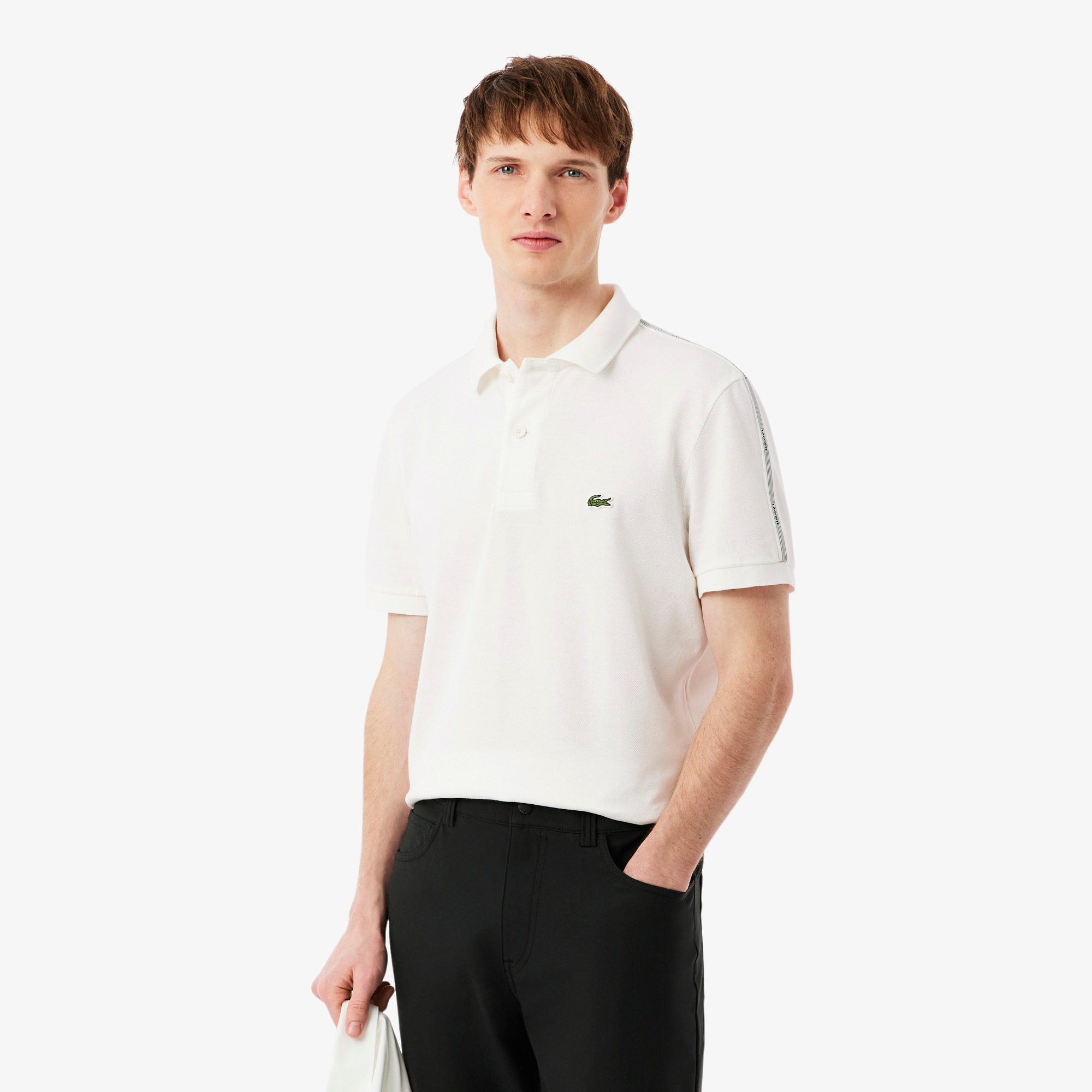 Lacoste Regular Fit Logo Stripe Polo