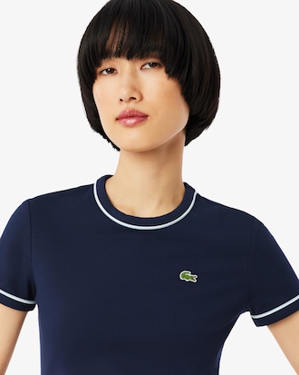 Playera de su&eacute;ter con ribete en contraste