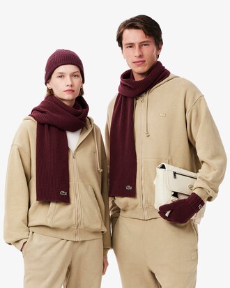 Unisex Ribbed Wool Scarf