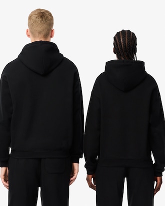 Unisex Loose Fit Badge Accent Hoodie