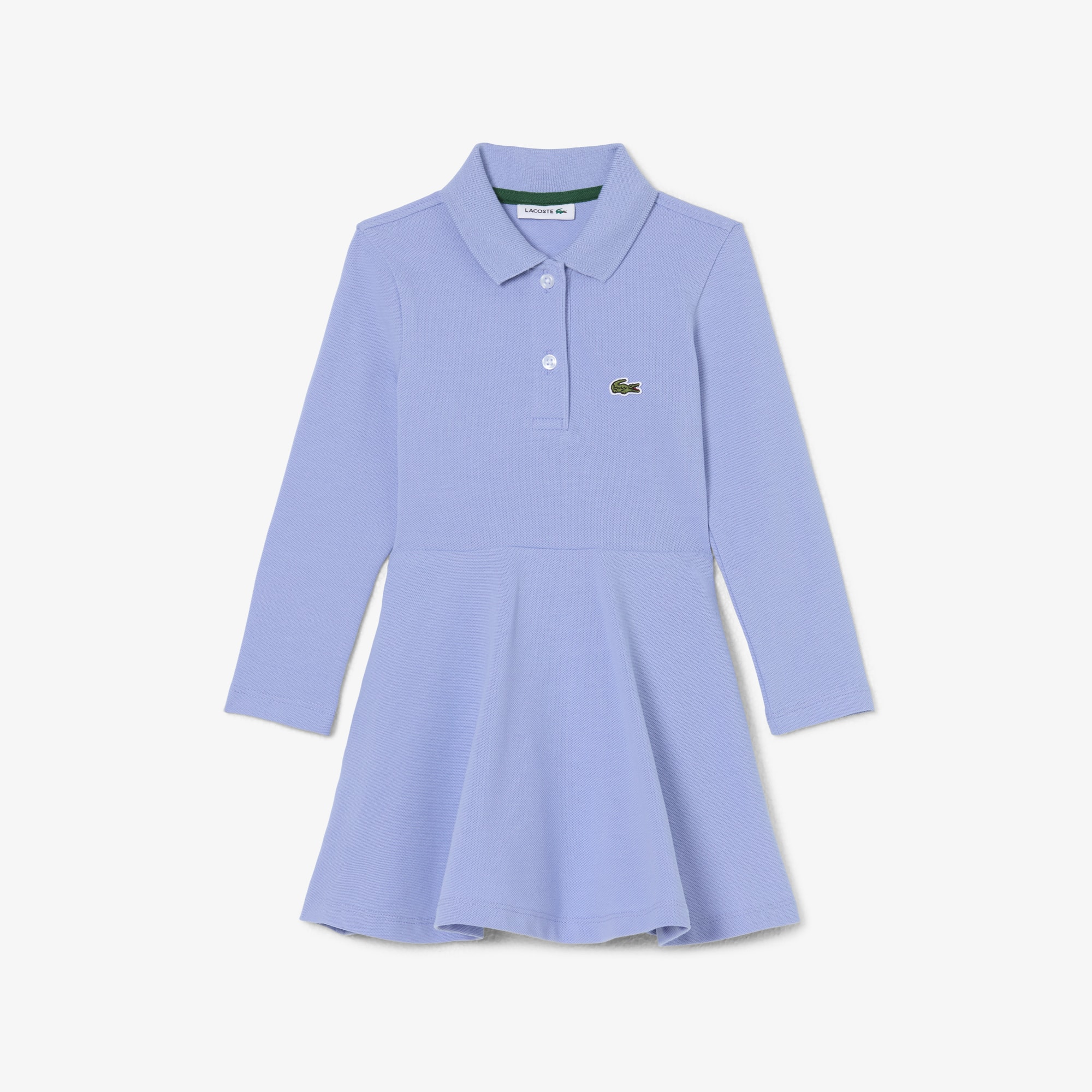 Lacoste Girls' Long Sleeve Stretch Piqué Polo Dress - 4 Years In Multi