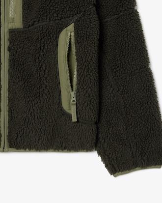 Men's Colorblock Fleece Zip-Up Jacket