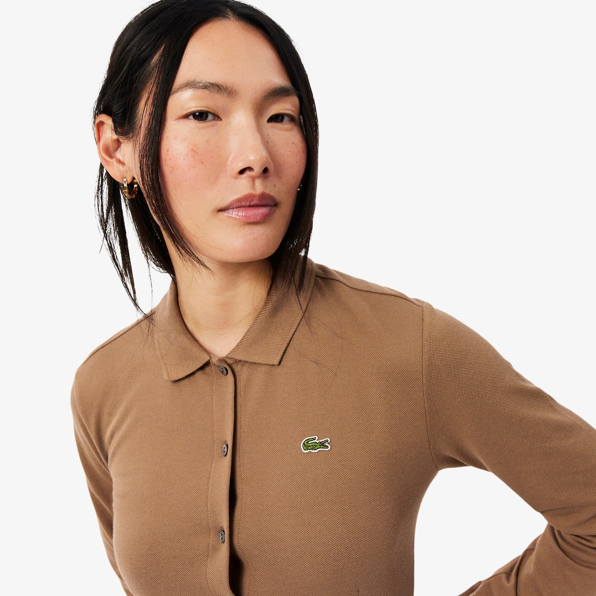 Polo Collar Belted Petit Piqué Dress