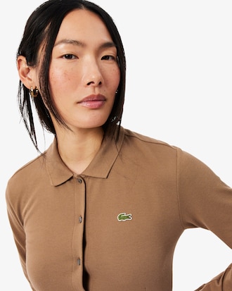 Vestido de Petit Piqu&eacute; con Cintur&oacute;n y Cuello Polo