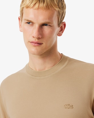 Men's Ribbed Neck Petit Piqué T-Shirt