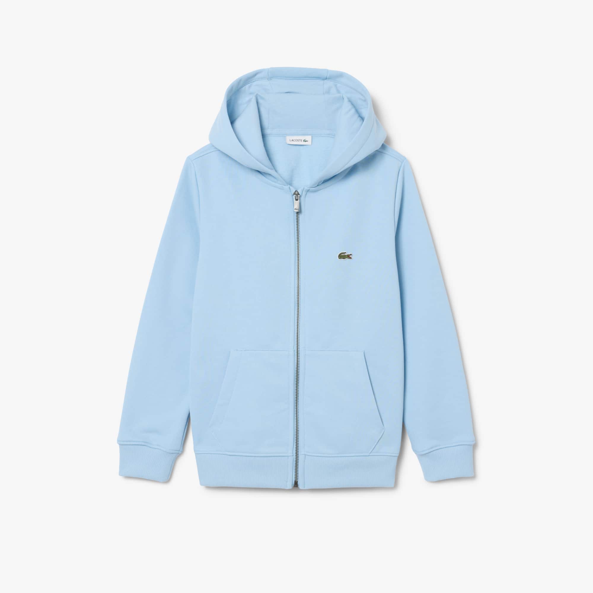 Lacoste Unisex Brushed Fleece Zipped Sweatshirt - 8 Years In Blue