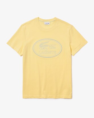 T-shirt &agrave; col rond en coton avec logo brod&eacute;