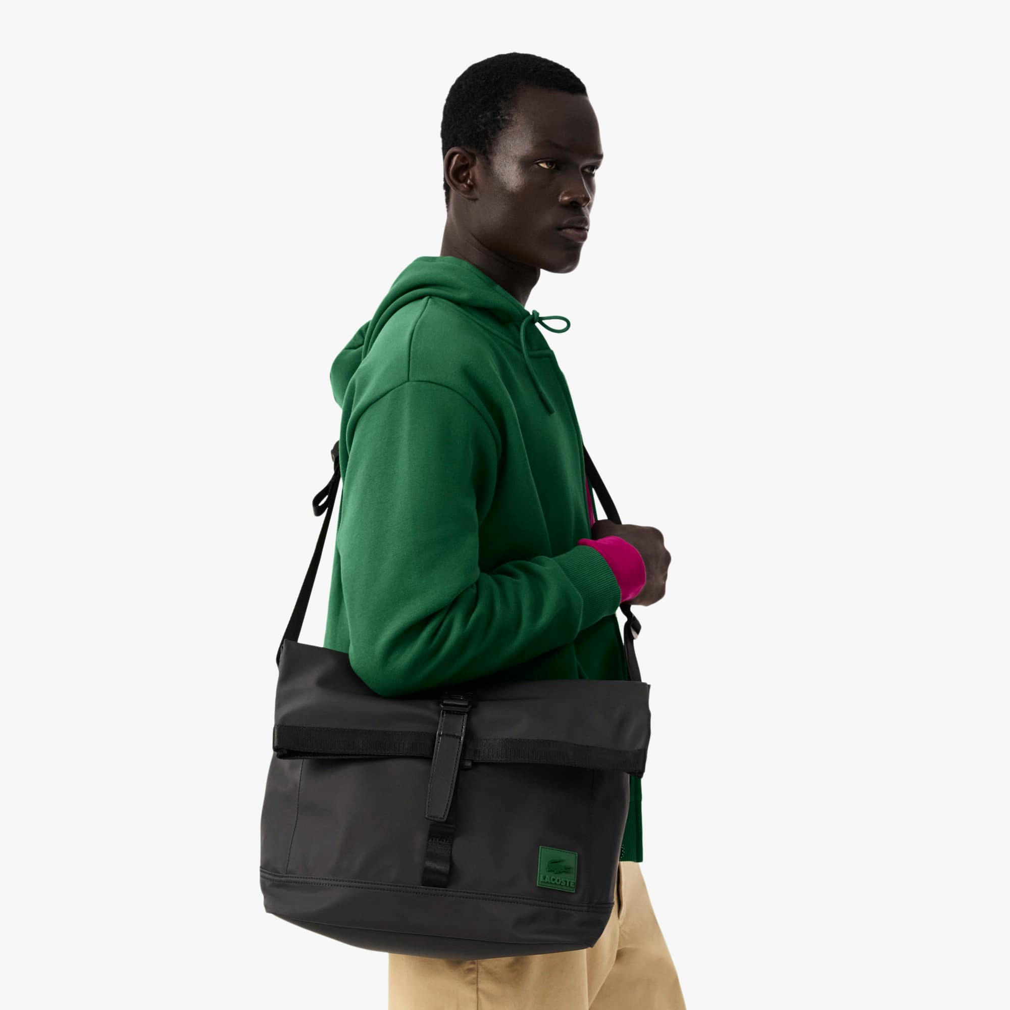 Large Lacoste in Motion Messenger Bag