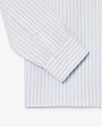 Men's Regular Fit Striped Linen Shirt